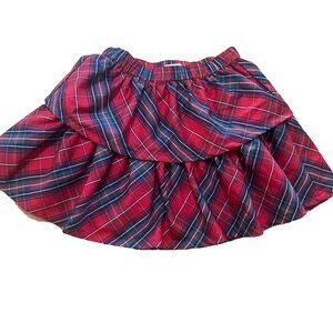 max studio Girls Sz 6 Christmas Plaid Layered Skirt Holiday Party Formal